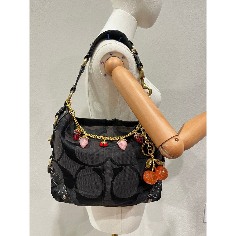 Coach Signature C Monogram Carla Shoulder Bag